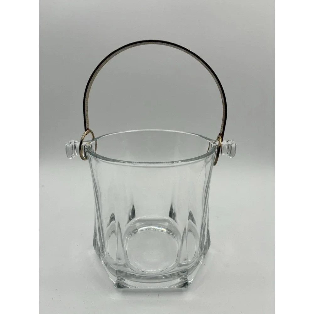 Vintage Arte Murano Silvestri Cristal Made in Italy Ice Bucket Bar Crystal/Vase